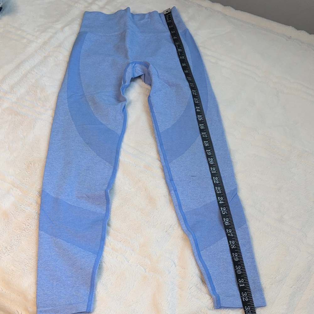 Blue High-Waisted Leggings